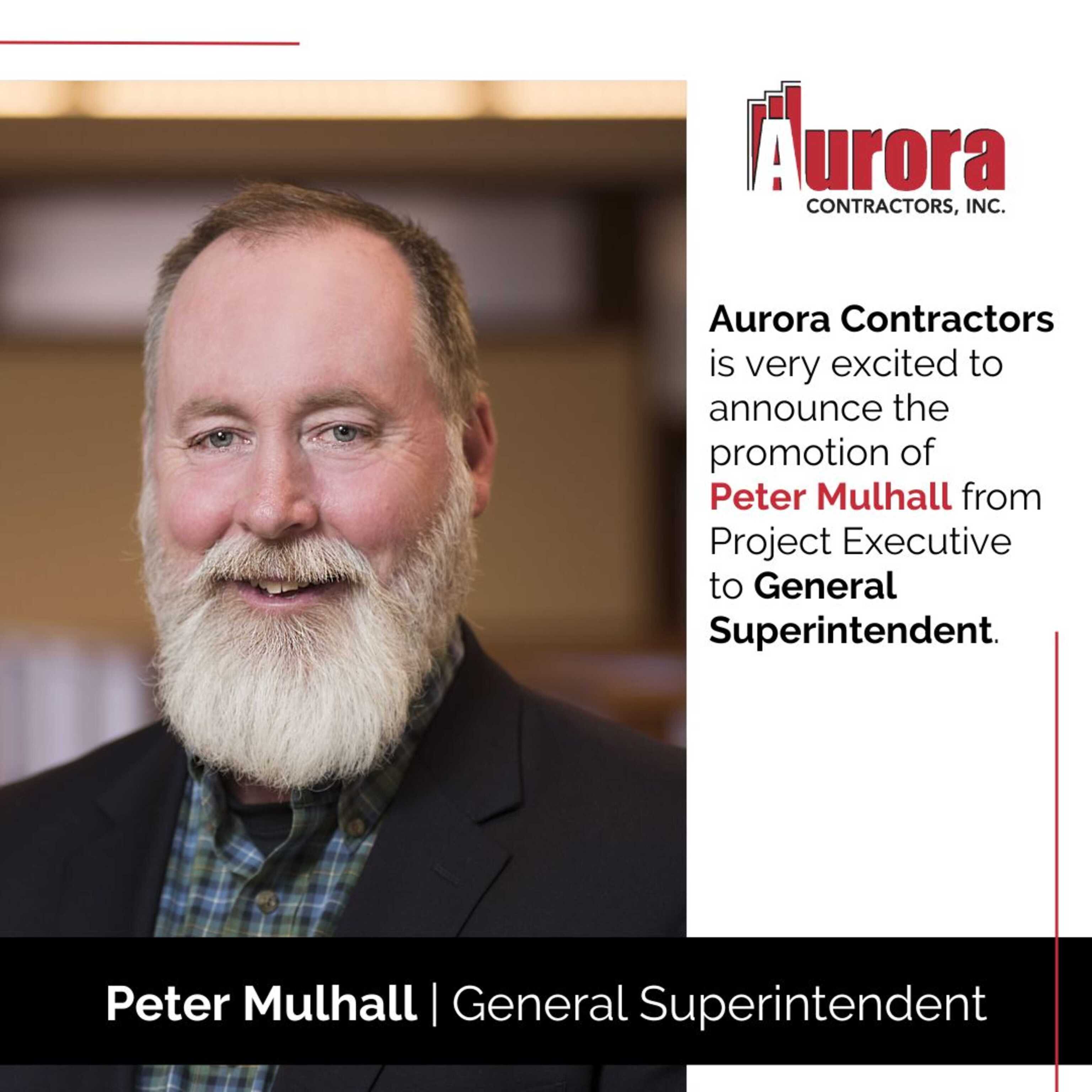 Peter Mulhall Promotion to General Superintendent